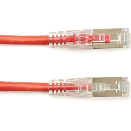 Black Box GigaBase 3 FUTP Cat5e Shielded Patch Cable 7 Ft For Panel Wallplate Network Device Category F/UTP C5EPC70S-RD-07