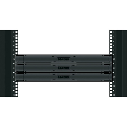 Panduit TLBP2S-V Blanking Panel - ABS Plastic - Black - 2U Rack Height - 5 - 3.47" (88.14 mm) Height x 19" (482.60 mm) Width x 2" mm) (Fleet Network)