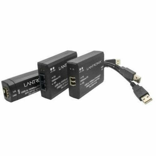 Lantronix Scorpion-USB 2.0 to Fast Ethernet Fiber Adapter - USB 2.0 - 1 Port(s) - Optical Fiber - Multi-mode - 100Base-FX (Fleet Network)