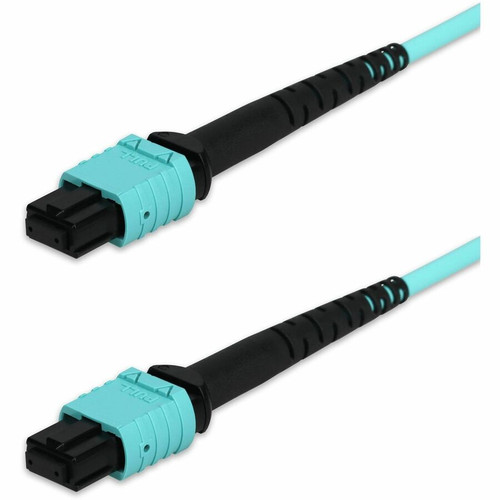 AddOn 1m MPO/UPC to MPO/UPC Aqua OM4 OFNR (Riser-Rated) 12-Strand Fiber Patch Cable - 3.3 ft (1 m) Fiber Optic Network Cable for - - - (ADD-MPOMPO-1M5OM4S)