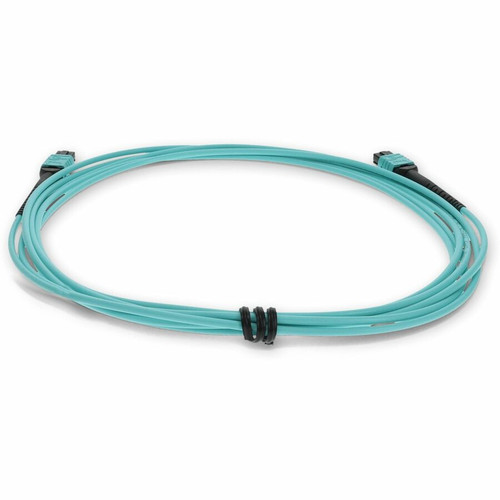 AddOn 10m MPO/UPC (Male) to MPO/UPC (Male) Aqua OM4 OFNR (Riser-Rated) 12-Strand Fiber Patch Cable - 32.8 ft (10 m) Fiber Optic Cable (ADD-MPOMPO-10M5OM4M)
