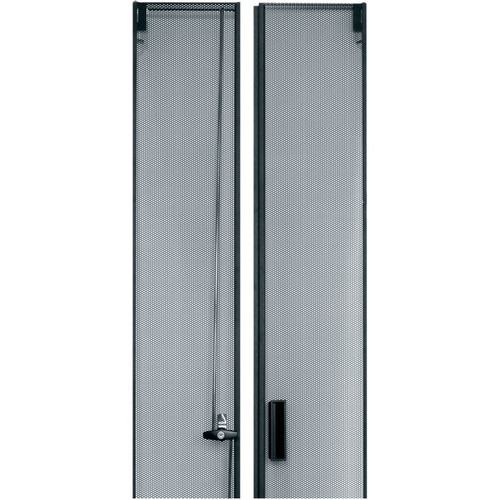 Middle Atlantic Split Vented Rear Door, 45 RU WMRK Racks, W/Handle Knockout - Steel - Black - 45U Rack Height - 79.83" (2027.68 mm) x (Fleet Network)