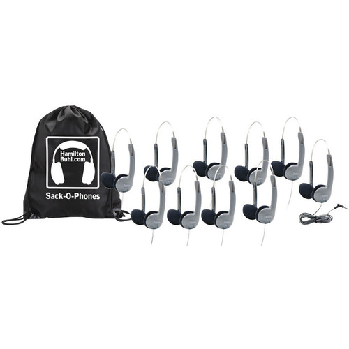 Hamilton Buhl Sack-O-Phones Headphone - Stereo - Mini-phone (3.5mm) - Wired - 32 Ohm - 20 Hz to 20 kHz - On-ear - Binaural - - 5 ft - (Fleet Network)