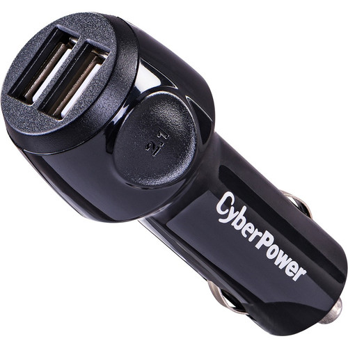 CyberPower CPTDC2U Travel Charger (2) 2.1A USB Port - DC Auto Power Plug - 12 V DC Input - 5 V DC/2.10 A Output (Fleet Network)