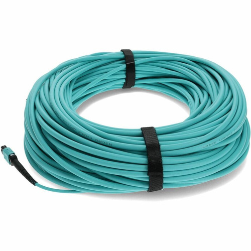 AddOn 20m MPO/UPC (Male) to MPO/UPC (Male) Aqua OM3 OFNR (Riser-Rated) 12-Strand Fiber Patch Cable - 65.6 ft (20 m) Fiber Optic Cable (ADD-MPOMPO-20M5OM3SM)