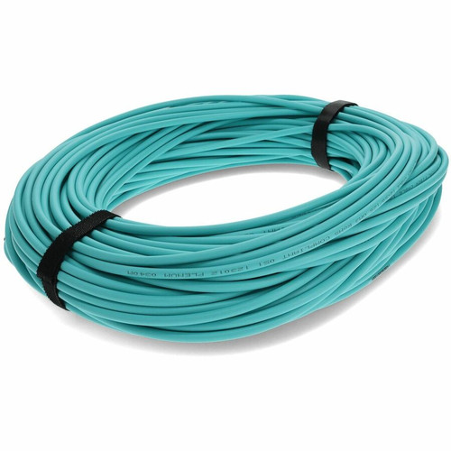 AddOn 50m MPO/UPC (Male) to MPO/UPC (Male) Aqua OM3 OFNR (Riser-Rated) 12-Strand Fiber Patch Cable - 164 ft (50 m) Fiber Optic Network (ADD-MPOMPO-50M5OM3SM)