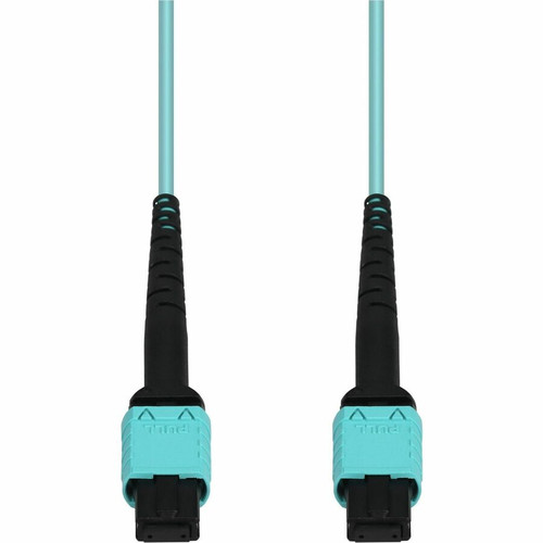AddOn 20m MPO/UPC to MPO/UPC Aqua OM4 OFNR (Riser-Rated) 12-Strand Fiber Patch Cable - 65.6 ft (20 m) Fiber Optic Network Cable for - (Fleet Network)