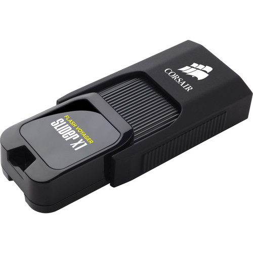 Corsair Flash Voyager Slider X1 USB 3.0 32GB USB Drive - 32 GB - USB 3.0 - 130 MB/s Read Speed - Black - 5 Year Warranty (Fleet Network)
