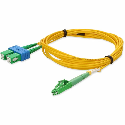 AddOn 2m ALC to ASC Yellow OS2 Duplex OFNR (Riser-Rated) SMF Fiber Patch Cable - 6.6 ft (2 m) Fiber Optic Network Cable for Converter, (Fleet Network)