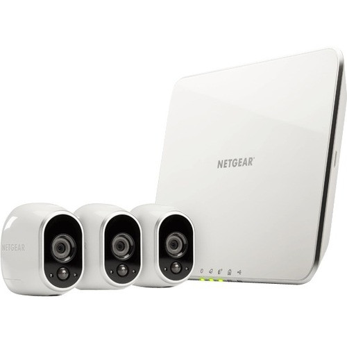 Arlo Security System with 3 HD Cameras (VMS3330) - Camera, Base Station - 720 Camera Resolution (Fleet Network)