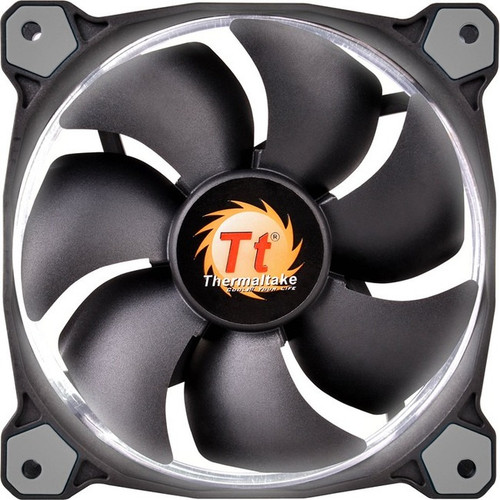 Thermaltake Riing 14 LED White - 5.51" (140 mm) Maximum Fan Diameter - 1 x Fan(s) - 51.15 CFM (86.90m³/h) Maximum Airflow - 1400 rpm - (Fleet Network)