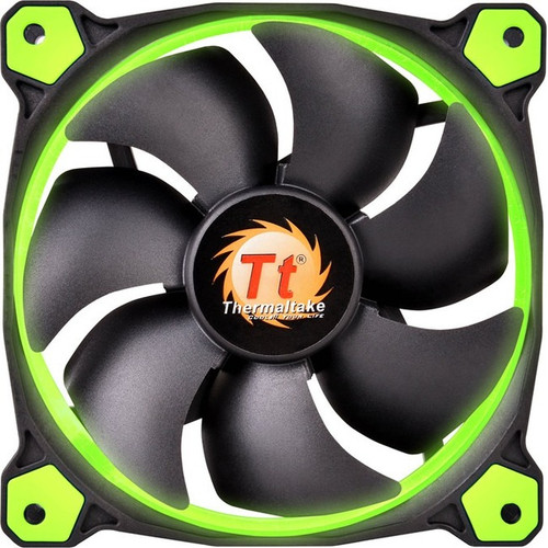 Thermaltake Riing 14 LED Green - 5.51" (140 mm) Maximum Fan Diameter - 1 x Fan(s) - 51.15 CFM (86.90m³/h) Maximum Airflow - 1400 rpm - (Fleet Network)