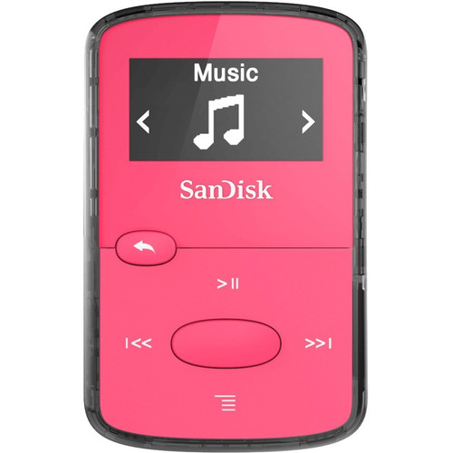 SanDisk Clip Jam SDMX26-008G-G46P 8 GB Flash MP3 Player - Pink - FM Tuner - microSD - AAC, MP3, WMA, WAV, Ogg Vorbis, Audible, FLAC - (Fleet Network)