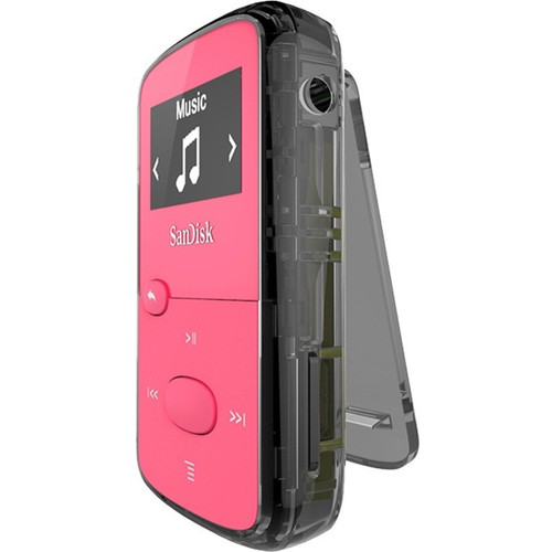 SanDisk Clip Jam SDMX26-008G-G46P 8 GB Flash MP3 Player - Pink - FM Tuner - microSD - AAC, MP3, WMA, WAV, Ogg Vorbis, Audible, FLAC - (SDMX26-008G-G46P)