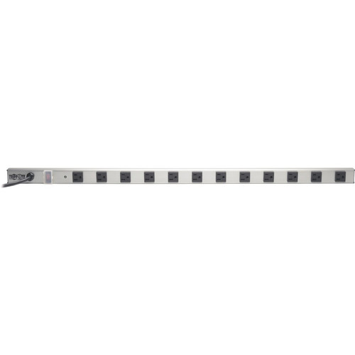 Tripp Lite 36-in. 12 Outlet 15-ft Cord 1050 Joule Power Strip with Surge Suppression - NEMA 5-15P - 12 x NEMA 5-15R - 15 ft Cord - J - (Fleet Network)