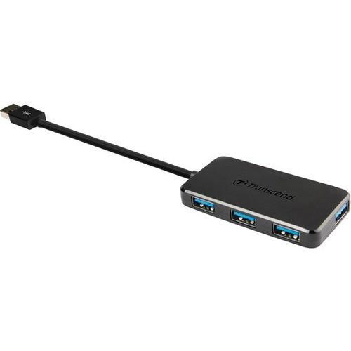 Transcend HUB2 4-port USB Hub - USB - External - 4 USB Port(s) - 4 USB 3.0 Port(s) - PC, Mac, Linux (Fleet Network)