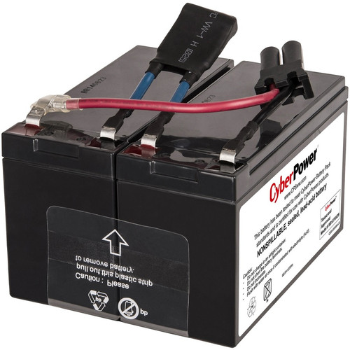 CyberPower RB1290X2B UPS Replacement Battery Cartridge for PR750LCD - 7000 mAh - 12 V DC - Lead Acid - Spill-proof/Maintenance-free - (Fleet Network)