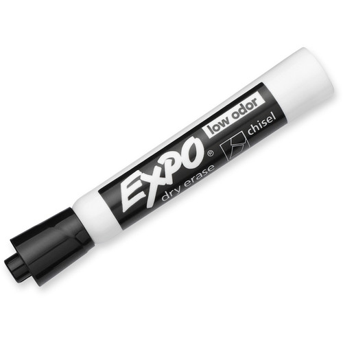 Expo Low-Odor Dry Erase Chisel Tip Markers - Chisel Marker Point - Black Ink - 36 / Pack (Fleet Network)