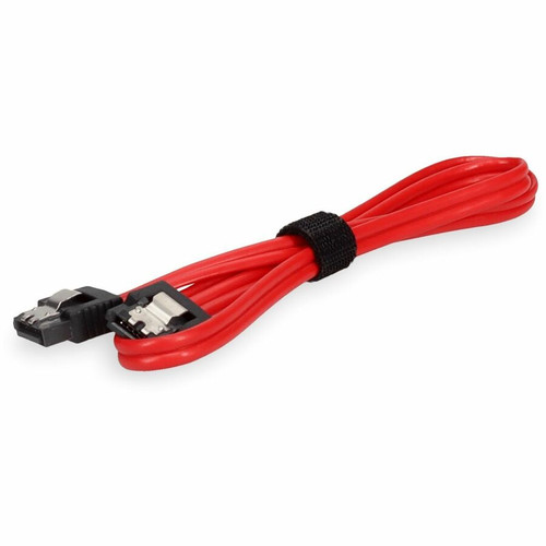 AddOn 5-Pack of 1.5ft SATA Flex Male to Male Red Serial Cables - 1.5 ft (0.46 m) SATA Data Transfer Cable for Optical Drive, Hard - 1 (Fleet Network)