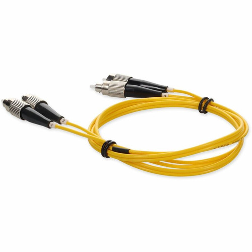 AddOn ADD-FC-FC-1M9SMF FC to FC OS2 Single-Mode Duplex Fiber Patch Cable - 3. 3 ft (1 m) Yellow OFNR Riser-Rated
