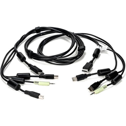 Vertiv Cybex SC800/SC900 6 feet All-in-One KVM Cable | Single Head | 4K UHD | DisplayPort-to-DisplayPort (CBL0104) - 6 ft (1.83 m) KVM (Fleet Network)