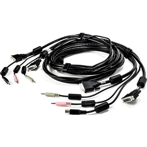 Vertiv AVOCENT KVM Cable - 10 ft (3.05 m) KVM Cable for Keyboard/Mouse, KVM Switch, Audio Device - First End: 2 x DVI-I Digital Video, (Fleet Network)