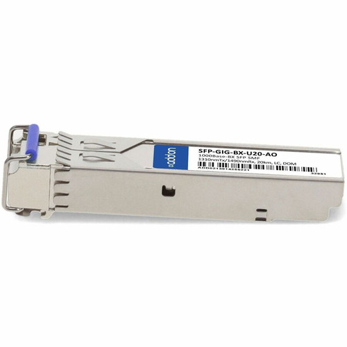 AddOn SFP-GIG-BX-U20-AO Compatible TAA 1000Base-BX SFP Transceiver - SMF - 1310nmTx/1490nmRx - 20km - LC - DOM