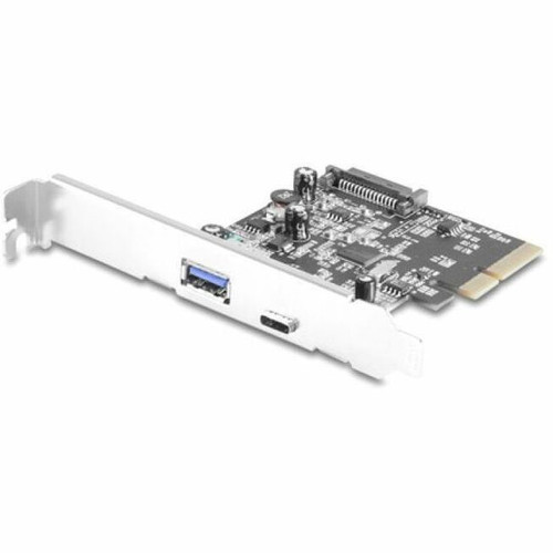 Vantec 2-Port USB 3.1 PCIe (10Gbps) USB C & USB Type-A - PCI Express 3.0 x4 - Plug-in Card - 2 USB Port(s) - 2 USB 3.1 Port(s) - UASP (Fleet Network)