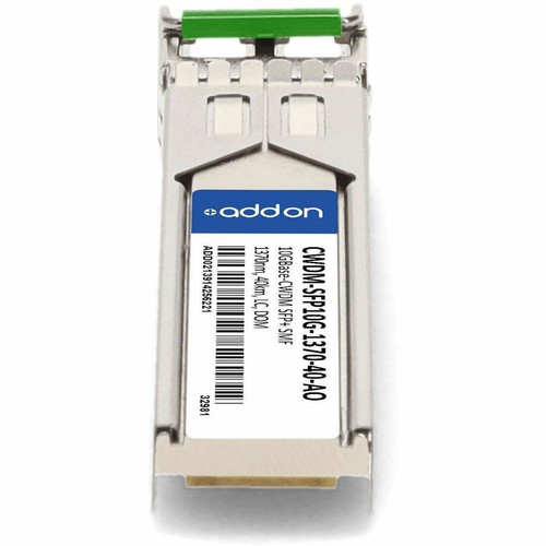 AddOn Cisco CWDM-SFP10G-1370-40 Compatible TAA 10GBase-CWDM SFP+ Transceiver (SMF, 1370nm, 40km, LC, DOM) - 100% application tested to (CWDM-SFP10G-1370-40-AO)