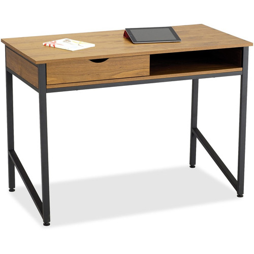 Safco Single Drawer Office Desk - Rectangle Top - 4 Legs - 43.3" (1098.55 mm) Table Top Width x 21.6" (549.28 mm) Table Top Depth - - (Fleet Network)