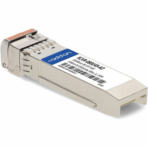 AddOn Ciena XCVR-080U49 Compatible TAA 1000Base-BX SFP Transceiver (SMF, 1490nmTx/1550nmRx, 80km, LC, DOM) - For Optical Network, Data (XCVR-080U49-AO)