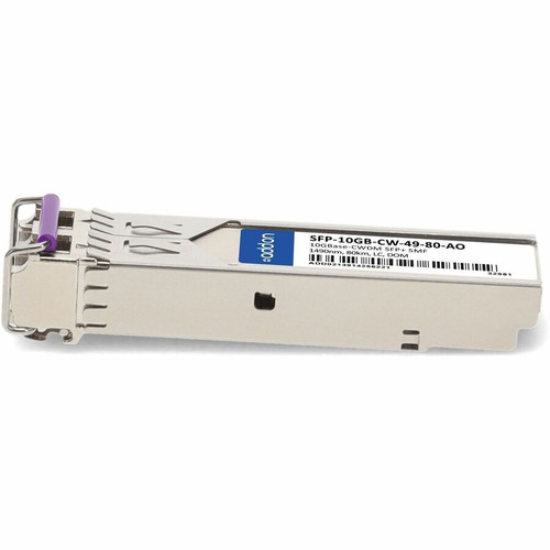AddOn SFP-10GB-CW-49-80-AO SFP+ Transceiver - 10GBase-CWDM - 1490nm - 80km - LC - Single-Mode Fiber - DOM