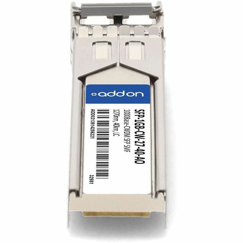 AddOn MSA and TAA 1000Base-CWDM SFP Transceiver (SMF, 1270nm, 40km, LC, DOM) - For Optical Network, Data Networking - 1 x LC Network - (SFP-1GB-CW-27-40-AO)