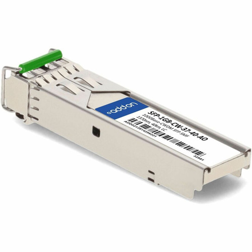 AddOn MSA and TAA 1000Base-CWDM SFP Transceiver (SMF, 1370nm, 40km, LC, DOM) - For Optical Network, Data Networking - 1 x LC Network - (SFP-1GB-CW-37-40-AO)
