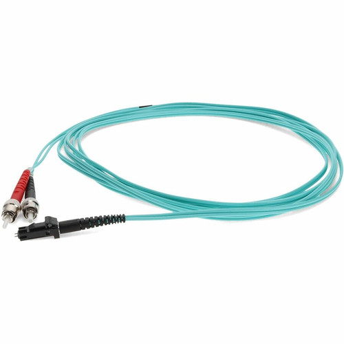 AddOn 1m ST to MT-RJ Aqua OM3 Duplex OFNR (Riser-Rated) Fiber Patch Cable - 100% application tested and guaranteed compatible (Fleet Network)