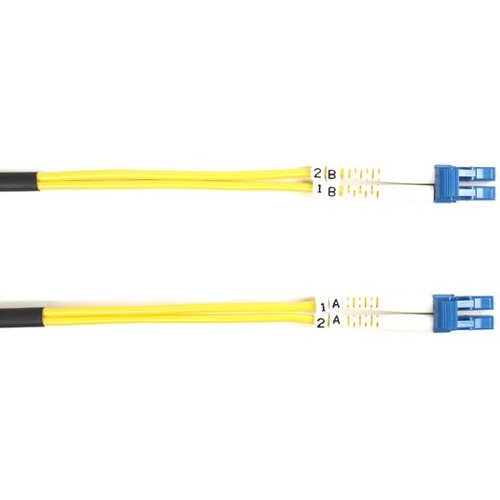 Black Box Fiber Optic Duplex Patch Network Cable - 98.4 ft Fiber Optic Network Cable for Transceiver, Switch, Server, Network Device - (Fleet Network)