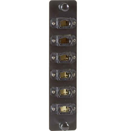 Black Box High-Density Adapter Panel, (6) MTP-style MPO Connectors, Black - 6 Port(s) - Black (Fleet Network)