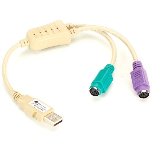 Black Box USB to PS/2 Keyboard and Mouse Adapter - (PS/2)/USB Data Transfer Cable for Keyboard, Mouse, Computer - First End: 1 x USB A (Fleet Network)