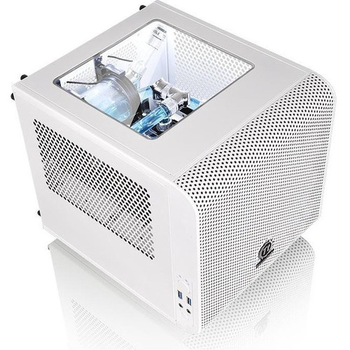 Thermaltake Core V1 Snow Edition Mini ITX Chassis - White - SPCC - 4 x Bay - 0 - Mini ITX Motherboard Supported - 3 x Fan(s) Supported (Fleet Network)