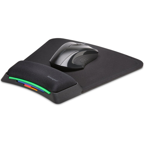 Kensington K55793AM SmartFit Gel Mouse Pad Black - Stain - Odor - Skid Proof with Wrist Support