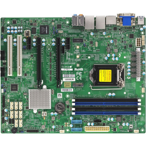 Supermicro X11SAE-F Workstation Motherboard - Intel C236 Chipset - Socket H4 LGA-1151 - ATX - 64 GB DDR4 SDRAM Maximum RAM - DIMM, - 4 (Fleet Network)
