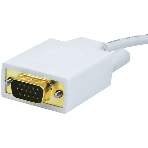 Monoprice DisplayPort To VGA Cable 6 Ft White 28 AWG Adapter For HDTV Monitor And A V Devices DisplayPort/VGA Audio/Video Device 28AWG First 6019