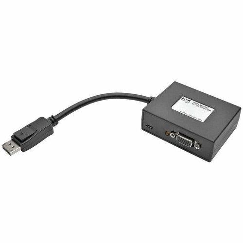 Tripp Lite series 2-Port DisplayPort to VGA Splitter - DisplayPort/VGA Video Cable for Monitor, Projector, TV, Splitter, Video Device (Fleet Network)