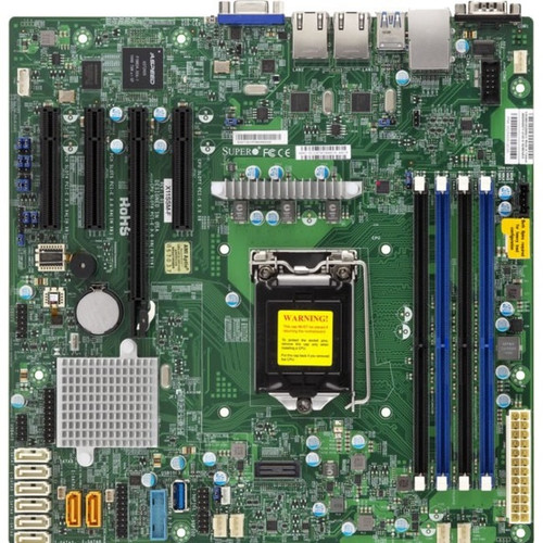 Supermicro X11SSL-F Server Motherboard - Intel C236 Chipset - Socket H4 LGA-1151 - Micro ATX - 64 GB DDR4 SDRAM Maximum RAM - DIMM, - (Fleet Network)