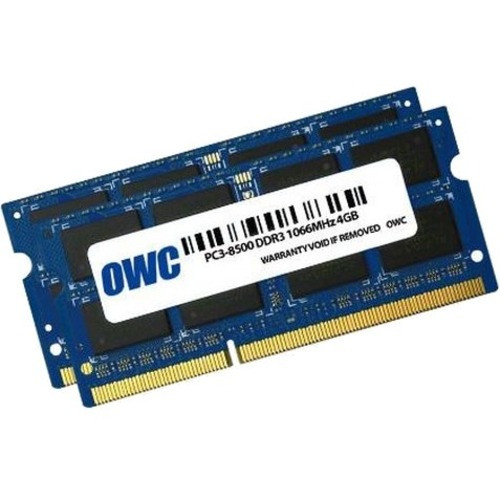 OWC 2 x 4.0GB PC8500 DDR3 1066MHz 204 Pin - For Notebook, Desktop PC - 8 GB (2 x 4GB) - DDR3-1066/PC3-8500 DDR3 SDRAM - 1066 MHz - CL7 (Fleet Network)