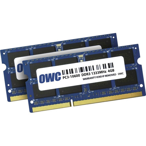 OWC 8.0GB Memory Upgrade - For Notebook, Desktop PC - 8 GB (2 x 4GB) - DDR3-1333/PC3-10600 DDR3 SDRAM - 1333 MHz - CL9 - 1.50 V - - - (Fleet Network)