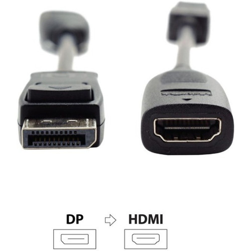 VisionTek DisplayPort to HDMI 2.0 Active Adapter (M/F) - DisplayPort Digital Audio/Video Male - HDMI HDMI 2.0 Digital Audio/Video - x (900857)