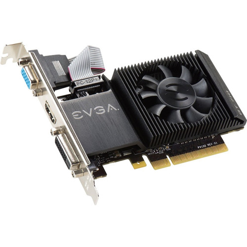 EVGA NVIDIA GeForce GT 710 Graphic Card - 1 GB DDR3 SDRAM - Low-profile - 954 MHz Core - 64 bit Bus Width - PCI Express 2.0 x16 - HDMI (Fleet Network)