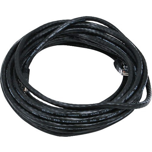 Monoprice Cat6 24AWG UTP Ethernet Network Patch Cable, 25ft Black - 25 ft Category 6 Network Cable for Network Device - First End: 1 x (Fleet Network)