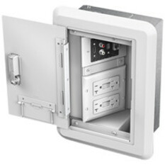 Wiremold Evolution Series 4-Gang Hinged Wall Box - 4-gang - Black (EHWB4-BK)